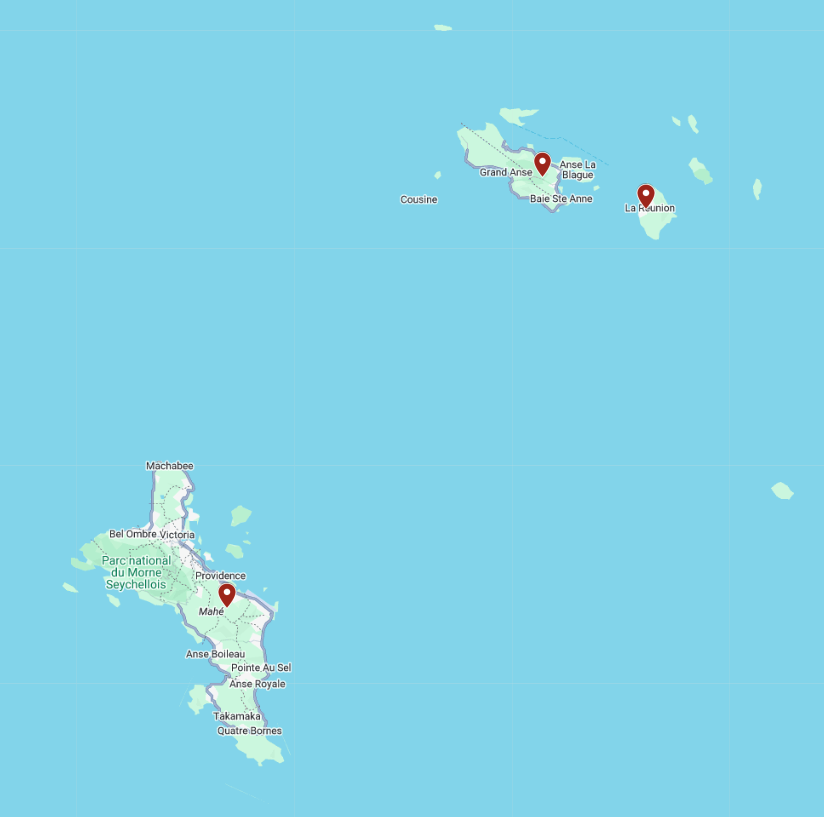 Carte circuit : Seychelles