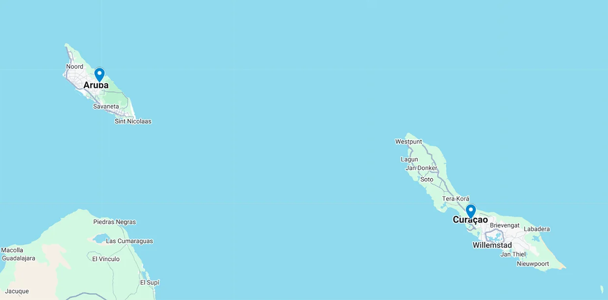 Carte circuit : Curaçao & Aruba